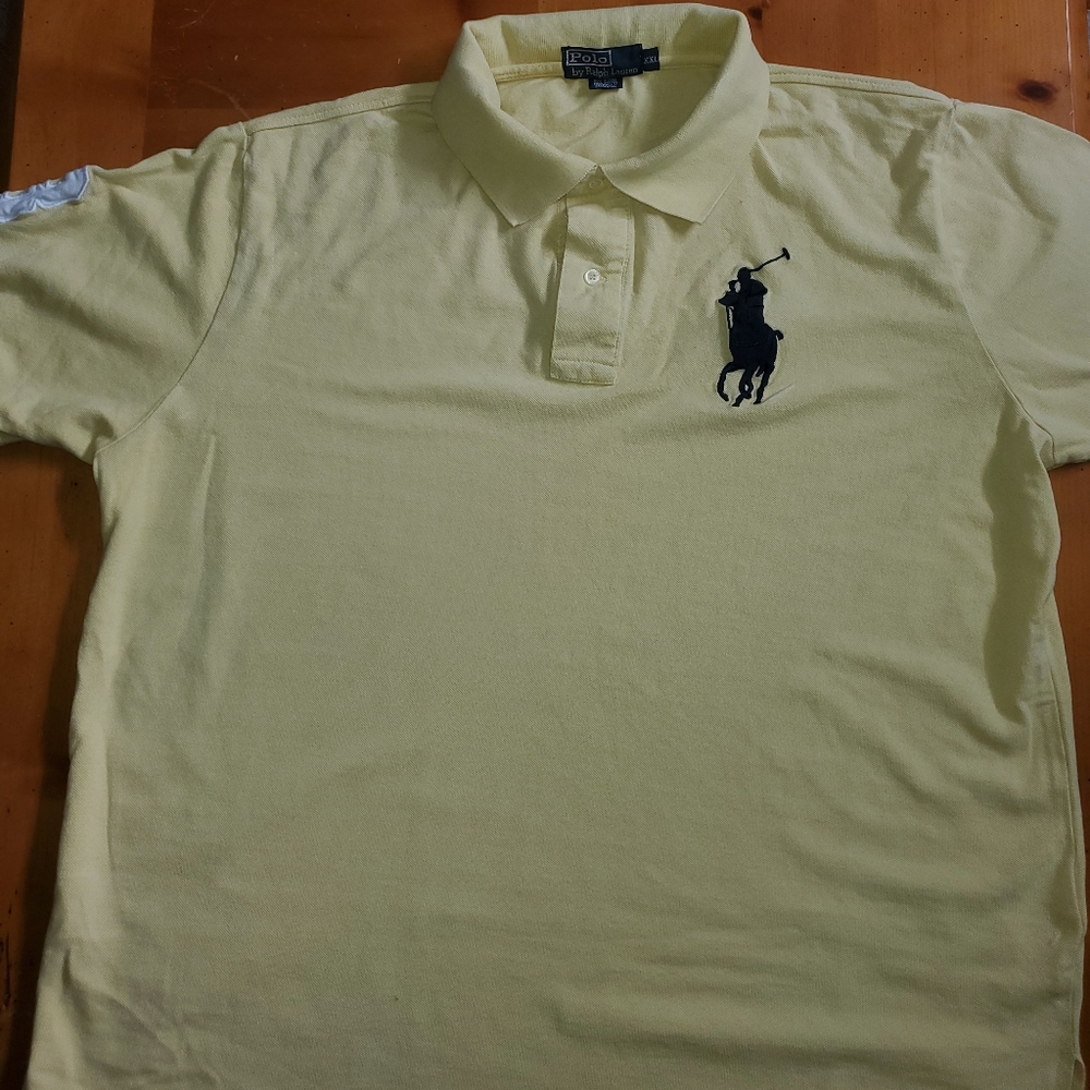 Polo by Ralph Lauren Yellow Big Horse Shirt sz.XXL